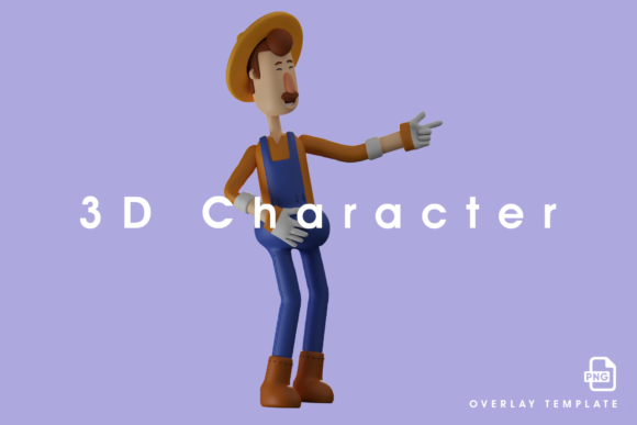 3D Farmer Illustration Has Lot of Laugh