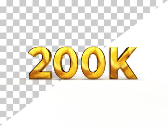 3D Golden Foil Text Effect 200k Design