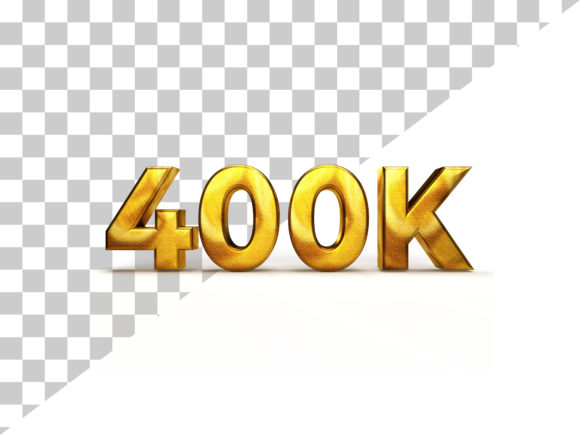3D Golden Foil Text Effect 400k Design: Elevating Your Visual Brand Identity
