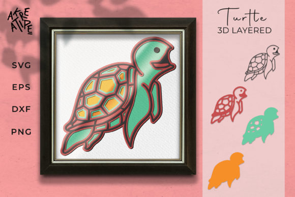3D Turtle Layered SVG: The Ultimate Cutfile for Creatives