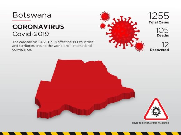 Botswana Affected Country 3D Map: A Strategic Visual Tool for Pandemic Response