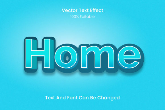 Elevating Digital Branding with the Home 3d Editable Text Effect Vector Design Template