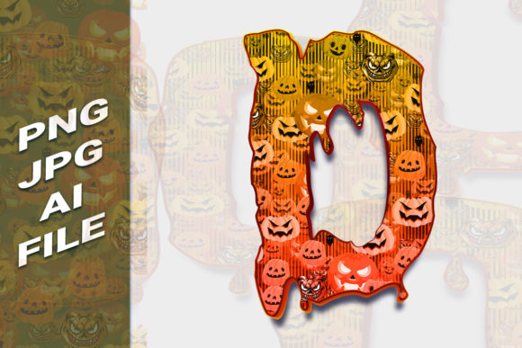 Halloween Dropping Blood Alphabet Letter: A Complete Design Resource