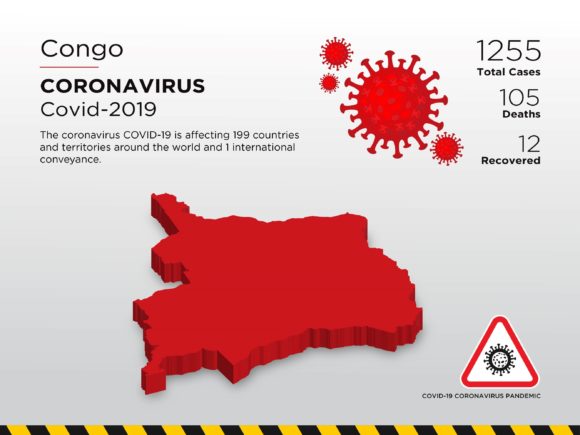 Visualizing the Pandemic: The Democratic Republic Congo Affected and Global Infographics Design Template